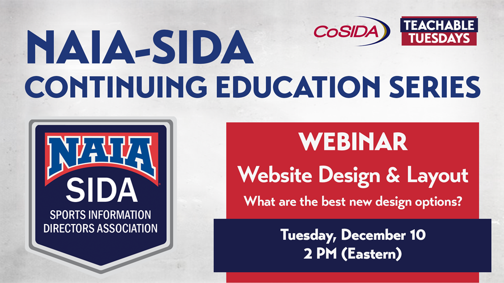 Join Us! NAIA-SIDA Continuing Education Webinar: Website Design and Layout – What Are The Best New Design Options?